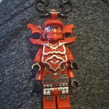 Lego New Black Minifigure Head Alien with Lime Eyes White Fangs Green Face
