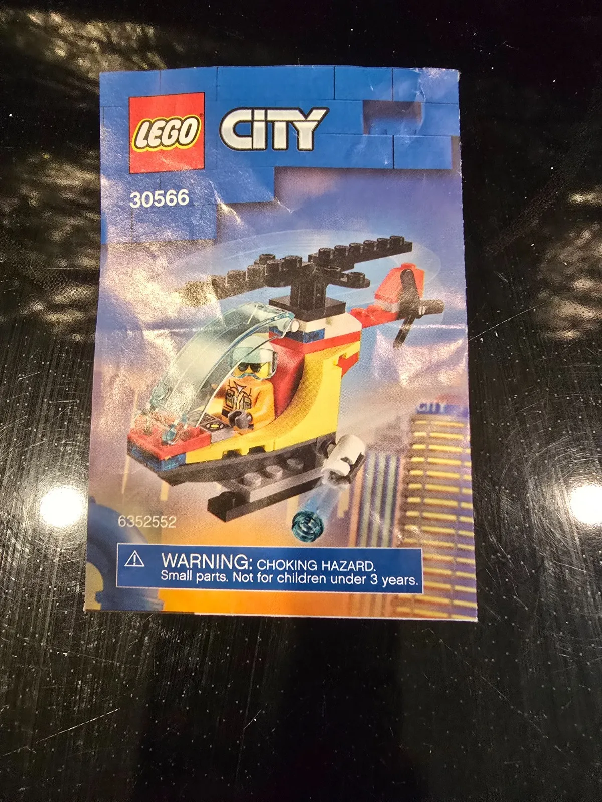 Lego City Helicopter Instruction Guide #30566 6352552 2-sided Color Pictures