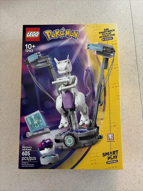 LEGO Pokemon 72163 Mewtwo’s Lab Break Smart Play New Sealed 10+ 605pcs