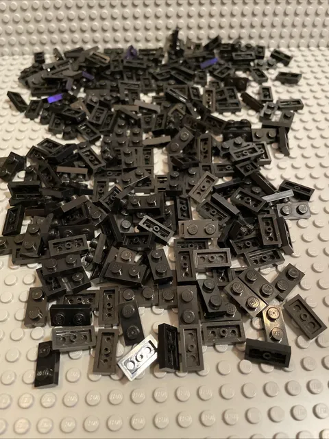 LEGO Black 1x2 Plate (3023), Lot Of 250