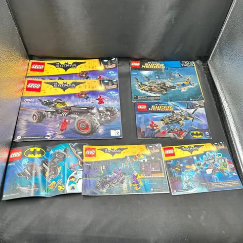 LEGO Batman DC Comics Super Heroes Movie Lot of 7 Building Instruction Manuals