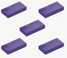 5 New LEGO Dark Purple 1x2 Tile 3069 flat tile smooth finish trim flat 4613192
