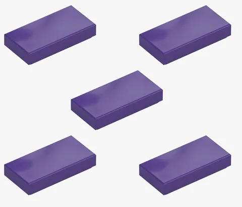 5 New LEGO Dark Purple 1x2 Tile 3069 flat tile smooth finish trim flat 4613192