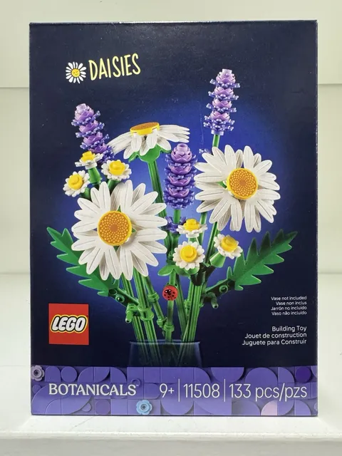 LEGO Botanicals Daisies 11508 133 pcs Plastic 23 cm Complete Set Box 9+