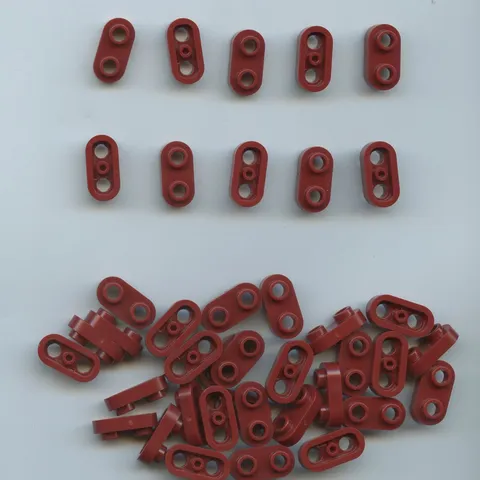LEGO x 40 Dark Red Plate, Round 1 x 2 with Open Studs 35480