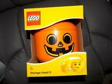 LEGO PUMPKIN Storage Head Stackable Storage Solution Small #4031