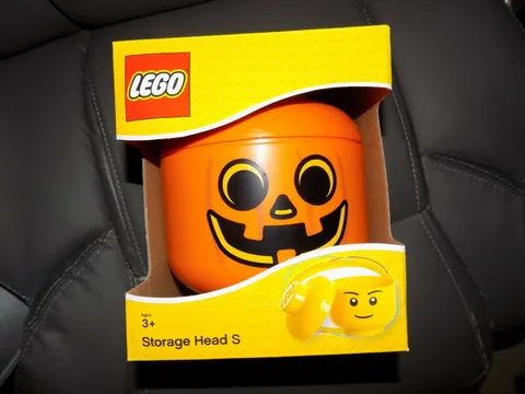 LEGO PUMPKIN Storage Head Stackable Storage Solution Small #4031