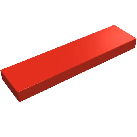 LEGO Part 2431 - Red Tile 1 x 4 with Groove