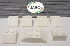(R10/4/5) LEGO 8x 3039 Roof Tile Sloping Tile 2x2 White 45°