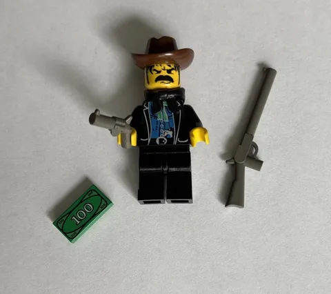 LEGO Western Cowboys BLACK BART Bandit Minifigure Weapons Guns
