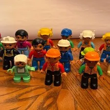LEGO Duplo Community People Figure Lot 14pc Construction People Figures Baby
