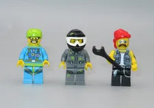 LEGO lot Paintballer Motorcycle mechanic skydiver minifigure series 10