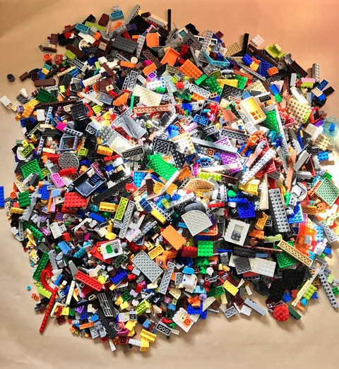 LEGO Bulk Lot of 2 Pounds Bricks Parts and Pieces 2 Lbs Grab Bag