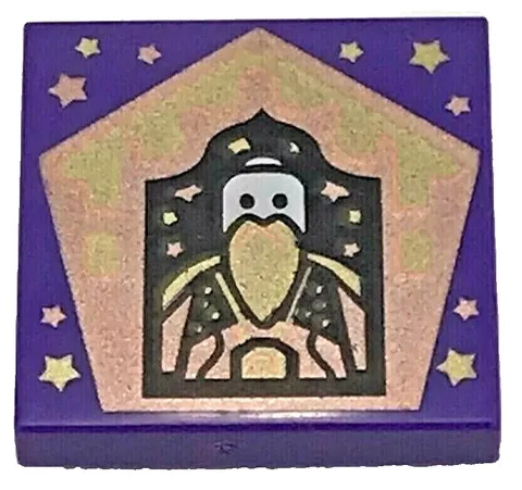 Lego HP Salazar Slytherin Minifig TILE/CARD Dark Purple  2 x 2 D739
