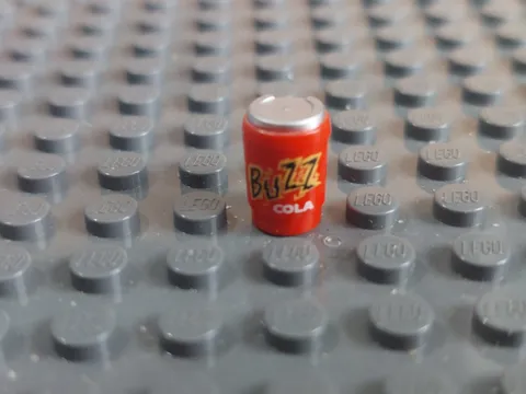 Lego 71009 Red Cup with Lid with BUZZ COLA - Used