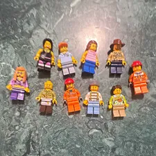 LEGO Assorted Minifigure Lot of 10 Characters Plastic Figures (As Shown)