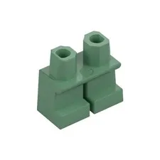 Lego Minifigure Accessories - Sand Green Short Legs (1)  - Brand New