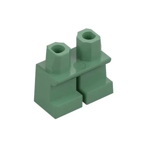 Lego Minifigure Accessories - Sand Green Short Legs (1)  - Brand New