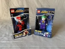 LEGO DC Super Heroes The Joker Key Light LED Lite & Harley Quinn Led Lite NIB