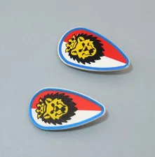 LEGO #33 Crown Lion ovoid shields lot of 2 minifigures Castle