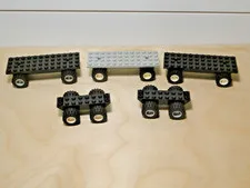 LEGO Vintage Vehicle Car Truck Base Chassis Base Plate Wheels Tires Lot of 5