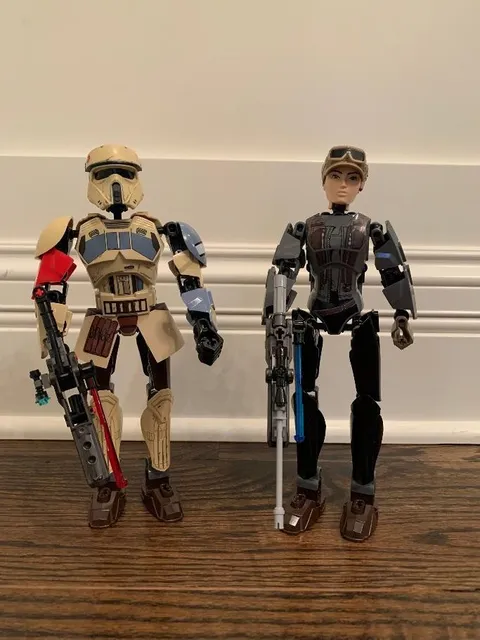 LEGO STAR WARS: Buildable Figures Scarif Stormtrooper & Jyn Erso 100% COMPLETE