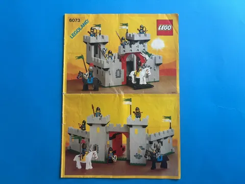 Lego CASTLE 6073 Knight's Castle Instruction Manual ONLY Black Falcons