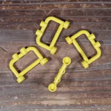 LEGO Part 4083 Yellow Bar 1 x 4 x 2 with Open Studs Ladder Railing Fence Qty 4