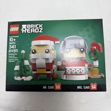 LEGO 40274 Brickheadz Mr. Claus & Mrs. Claus Brand New Factory Sealed Box Damage