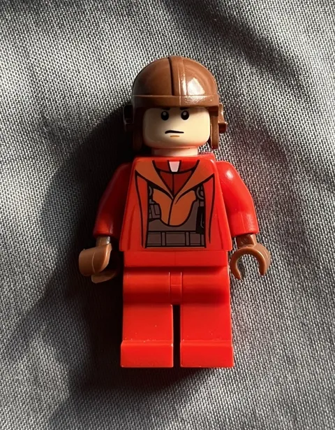 LEGO Star Wars Naboo Fighter Pilot Minifig Sw0340 Set 7877 missing goggles