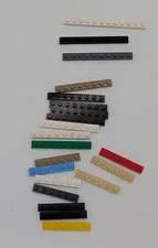 lego plate lot 1 1x12, 10 1x8, 10 1x6 plates multicolors