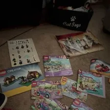LEGO Bulk Lot Multicolor Bricks & Plates w/ Manuals Friends Ideas Book 4842