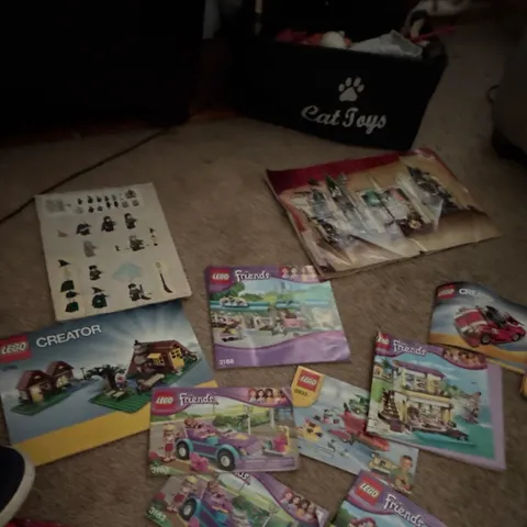 LEGO Bulk Lot Multicolor Bricks & Plates w/ Manuals Friends Ideas Book 4842