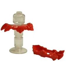LEGO 2x Red Minifigure Armor Shoulder Pads Fur 3 Spikes Claws MPN5309