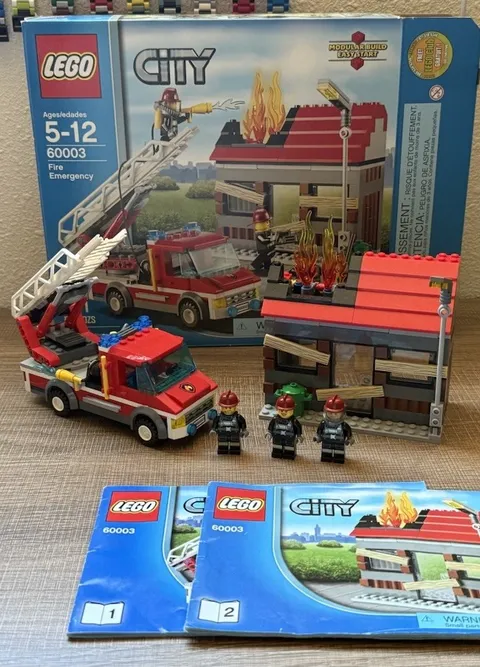 LEGO 60003 City: Fire Emergency 100% Complete + Box EUC!!