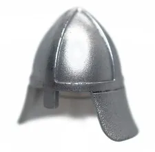 LEGO Metallic Silver Minifigure Helmet Castle Knight Armor neck 3844 6051870