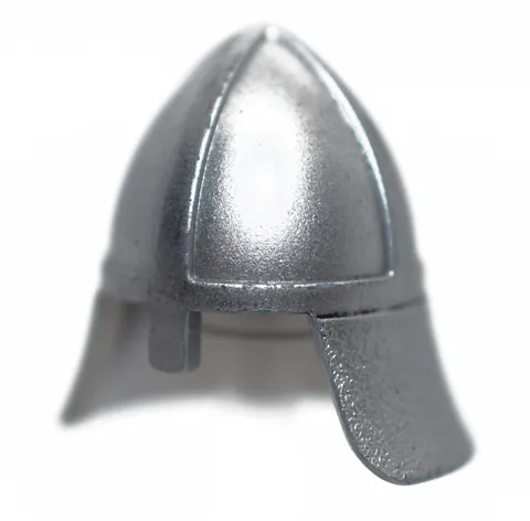 LEGO Metallic Silver Minifigure Helmet Castle Knight Armor neck 3844 6051870