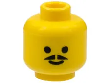 LEGO Minifigure, Head Standard Grin with Pointed Moustache Pattern inv.617