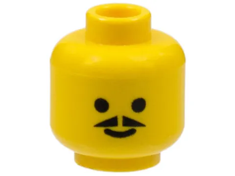 LEGO Minifigure, Head Standard Grin with Pointed Moustache Pattern inv.617