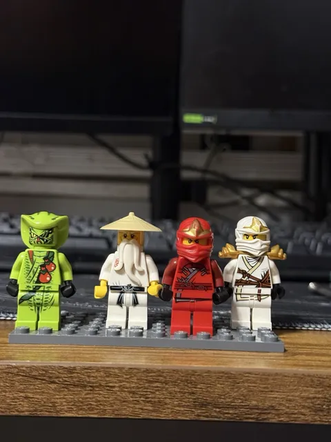 LEGO Ninjago Minifigure Lot – Lloyd, Sensei Wu, Kai & Zane