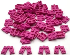 Lego 50 New Dark Pink Hinge Plates 1 x 4 Swivel Parts