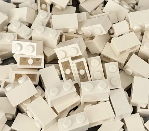 100% Authentic Lego Basic Bricks 1x2 Building Blocks 100 Pieces #3004