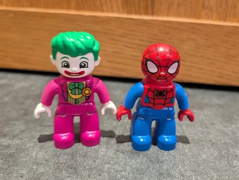 LEGO DUPLO superhero figures Joker & Spiderman 