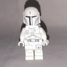 LEGO White Armored Minifigure w/ Black Helmet Plastic Figure