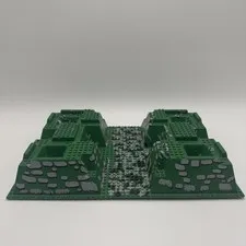 LEGO Green 32x48 Raised Baseplate EUC Stone Path Pits 6091 10176 Castle 30271px2