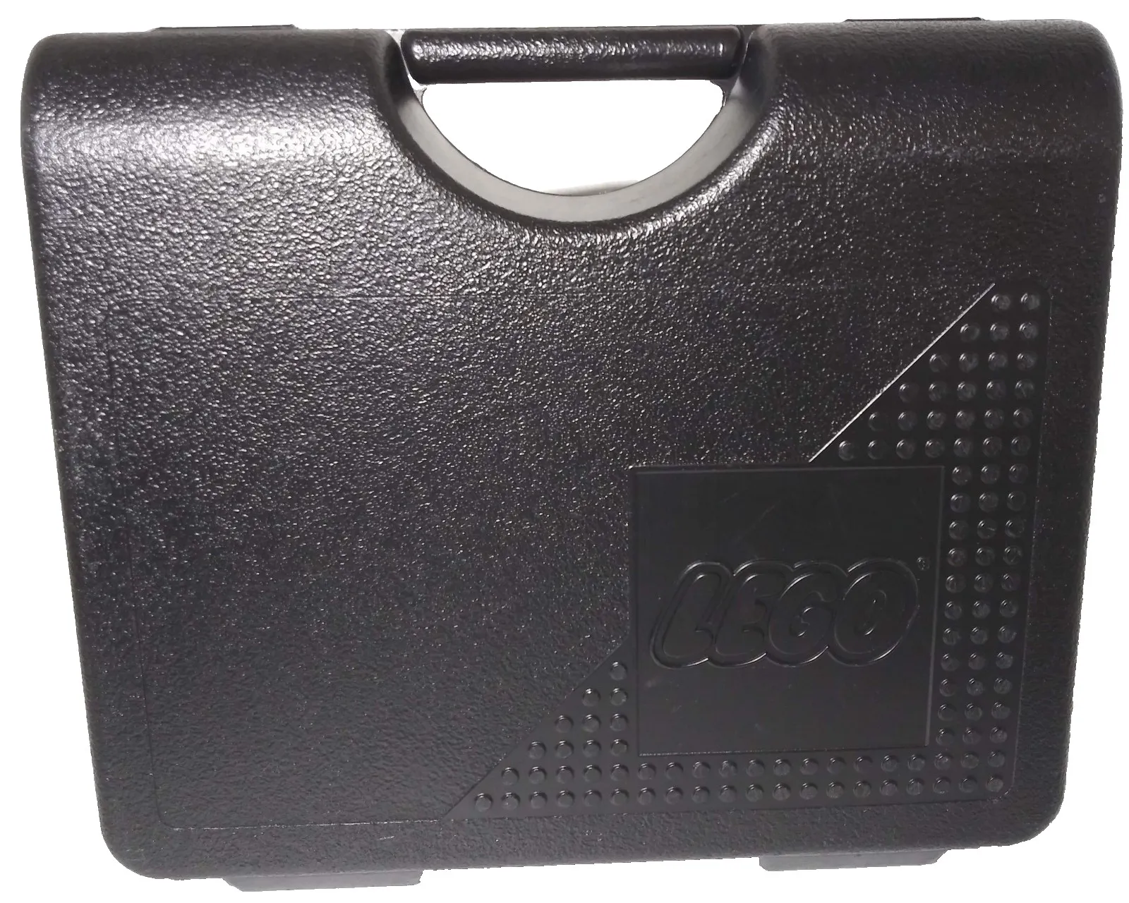 VTG 1997 Lego Black 12 x 10 Storage Carrying Case Plastic Latch Closure Box USA
