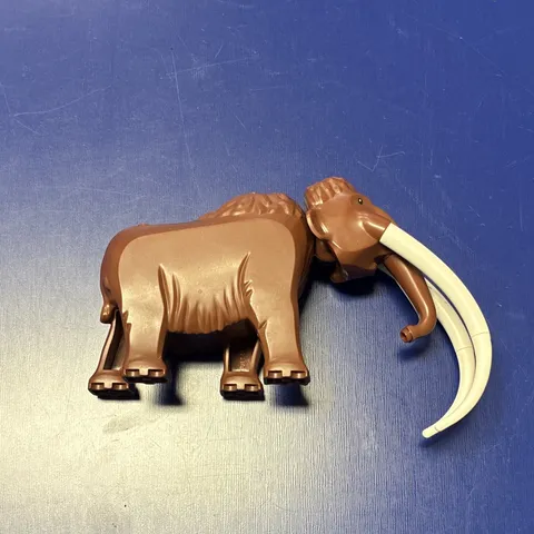 LEGO Mammoth Animal Figure Brown w/ Beige Tusks Molded 1 Piece Age 4+