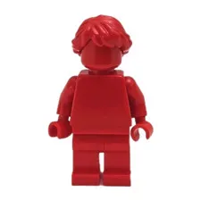 Lego Red Monochrome Minifigure w/ Red Maiden Hair Display Figure Solid Color