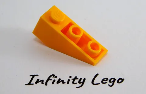 10 LEGO Bright Orange Brick Slope 1 x 3 (25°) Inverted (4287) - 10 Pieces