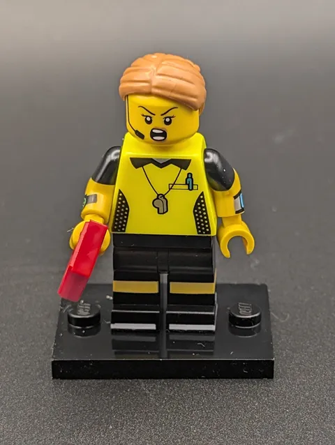 LEGO Minifigure 71037 Series 24 Football Referee CMF Used